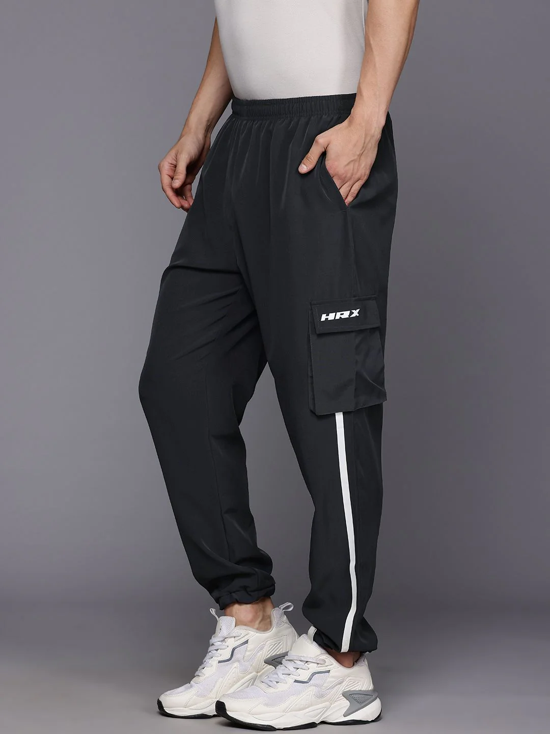 HRX by Hrithik Roshan Men Brand Logo Print Casual Joggers - Image 2