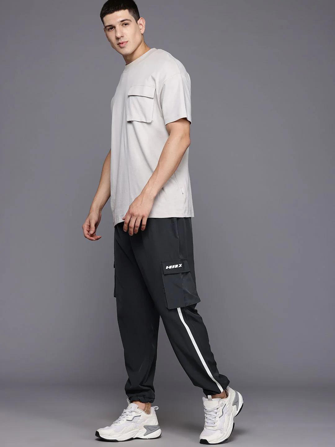 HRX by Hrithik Roshan Men Brand Logo Print Casual Joggers - Image 5