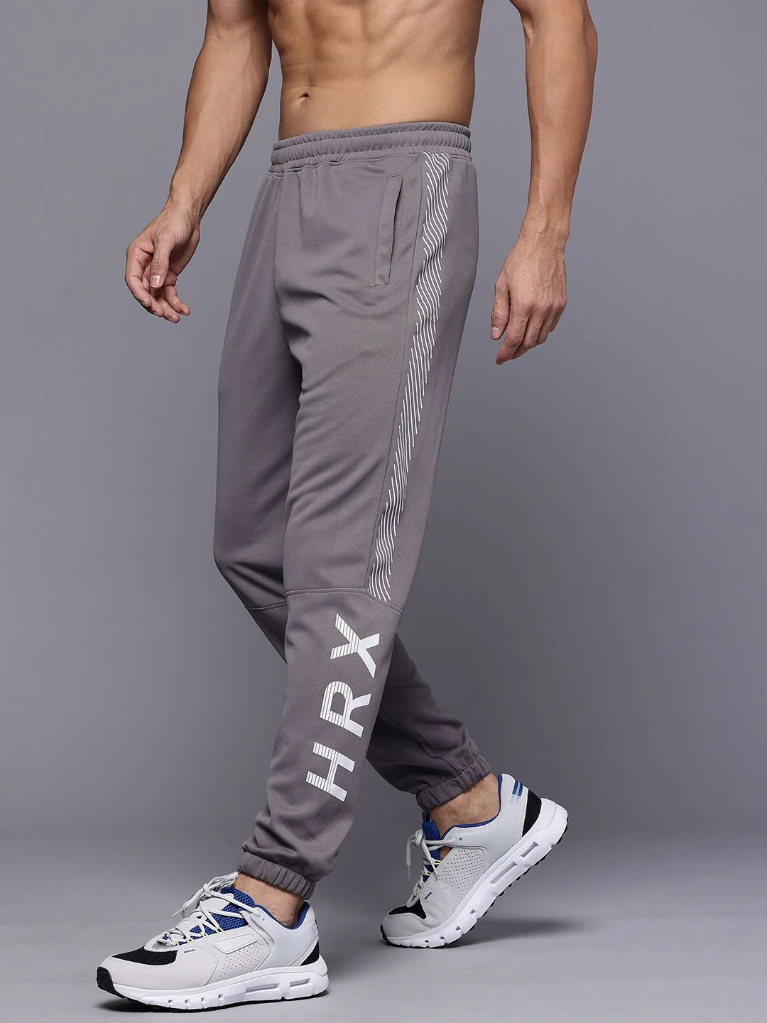 HRX by Hrithik Roshan Men Brand Logo Printed Rapid Dry Training Joggers