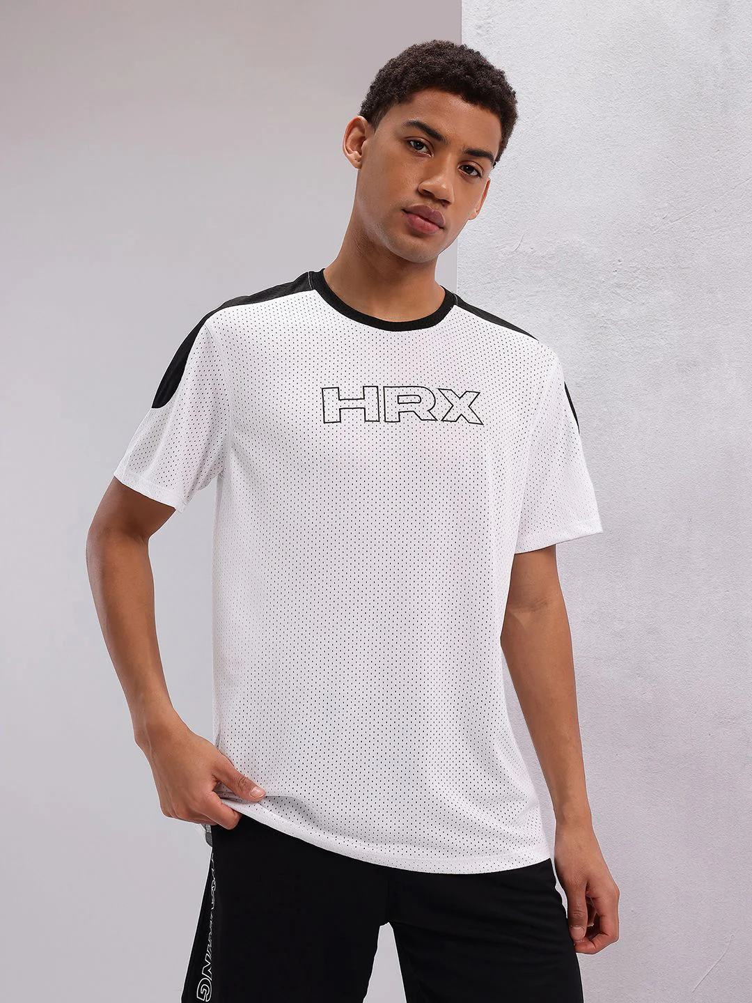 HRX by Hrithik Roshan Men Brand Logo Printed Rapid-Dry Training T-shirt - Image 3