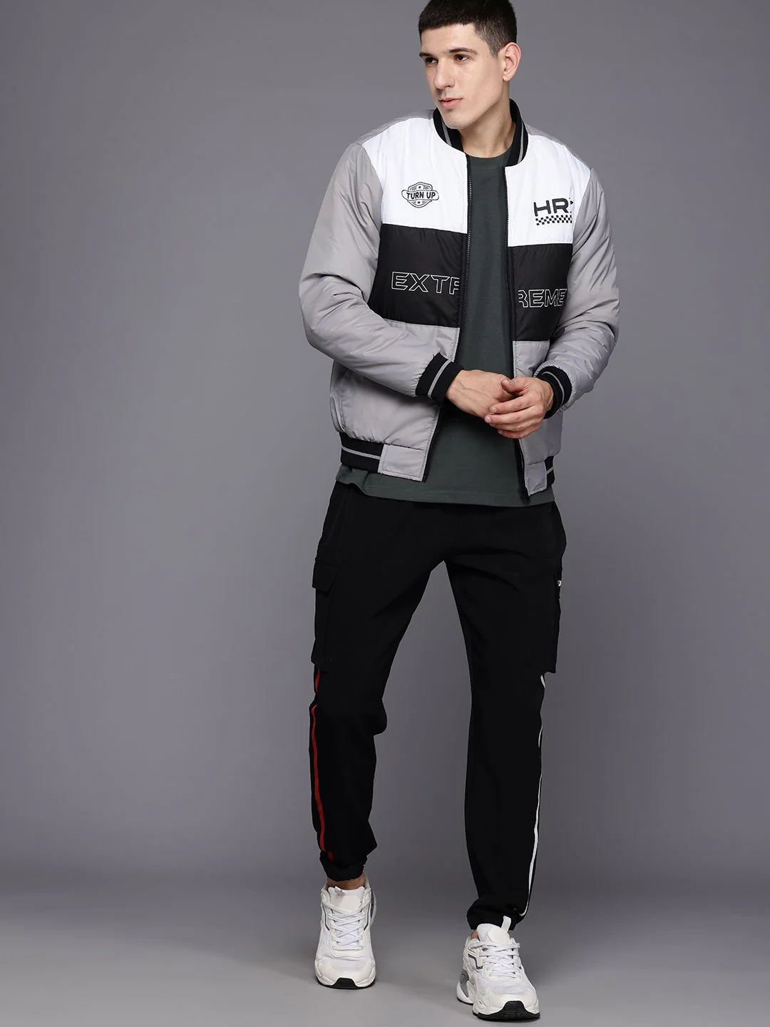 HRX by Hrithik Roshan Men Colourblocked Bomber Jacket - Image 4