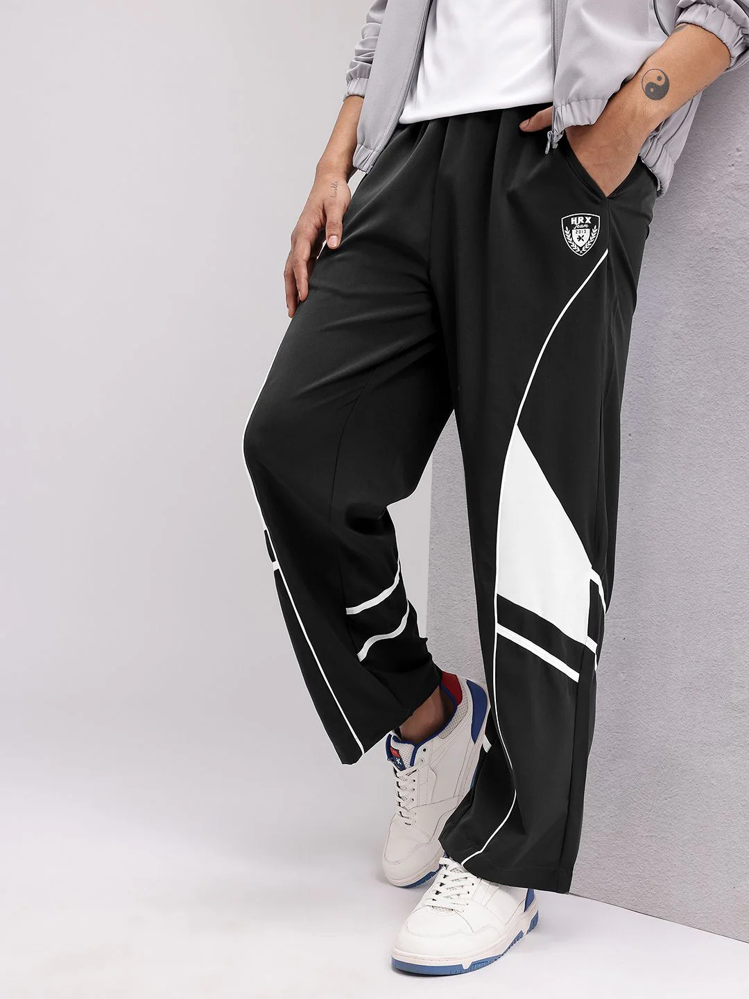 HRX by Hrithik Roshan Men Contrast Panel Relaxed Lifestyle Track Pants