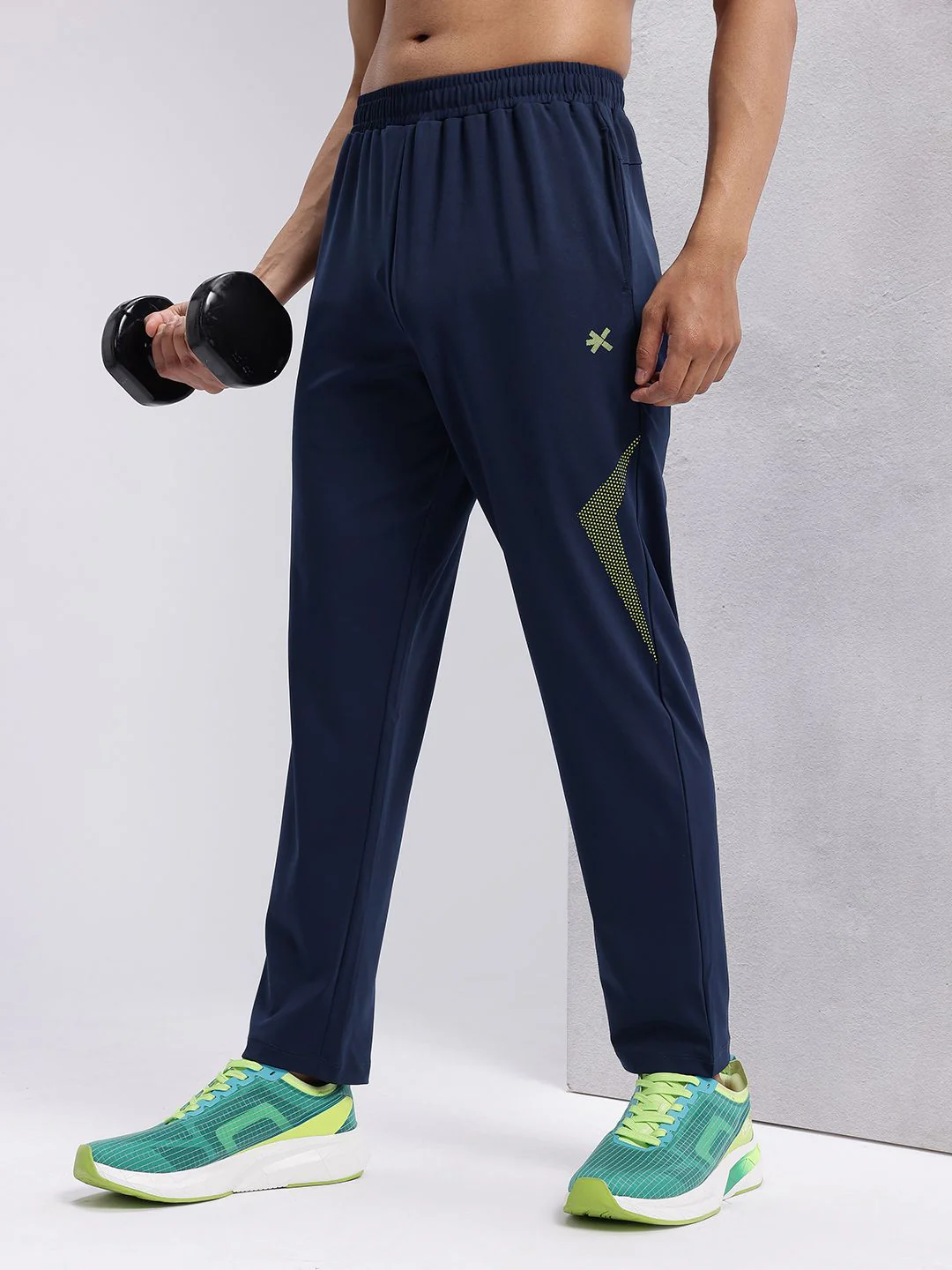 HRX by Hrithik Roshan Men Graphic Printed Rapid-Dry Mid-Rise Training Track Pants
