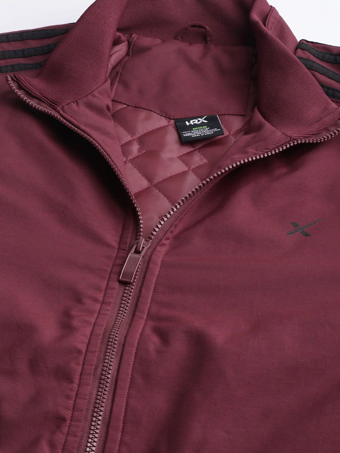 HRX by Hrithik Roshan Men Maroon Solid Active Bomber Jacket - Image 2