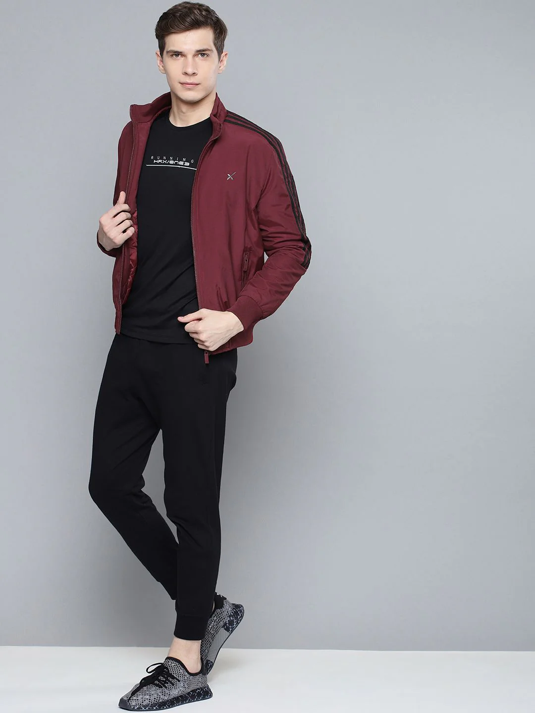 HRX by Hrithik Roshan Men Maroon Solid Active Bomber Jacket - Image 4