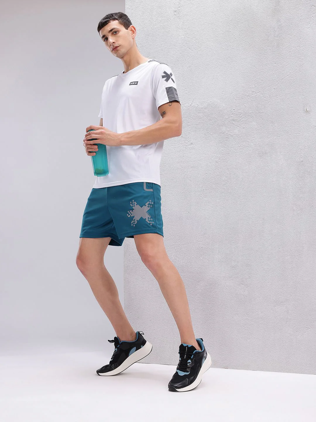 HRX by Hrithik Roshan Men Reflective Logo Printed Rapid-Dry Running Shorts - Image 4