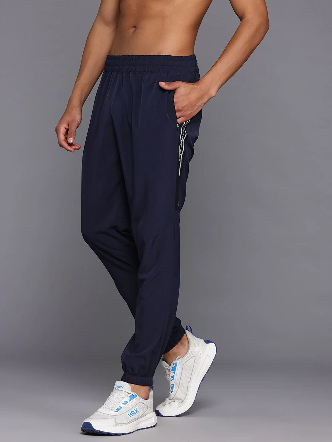 HRX by Hrithik Roshan Men Taping Detail Running Joggers - Image 3