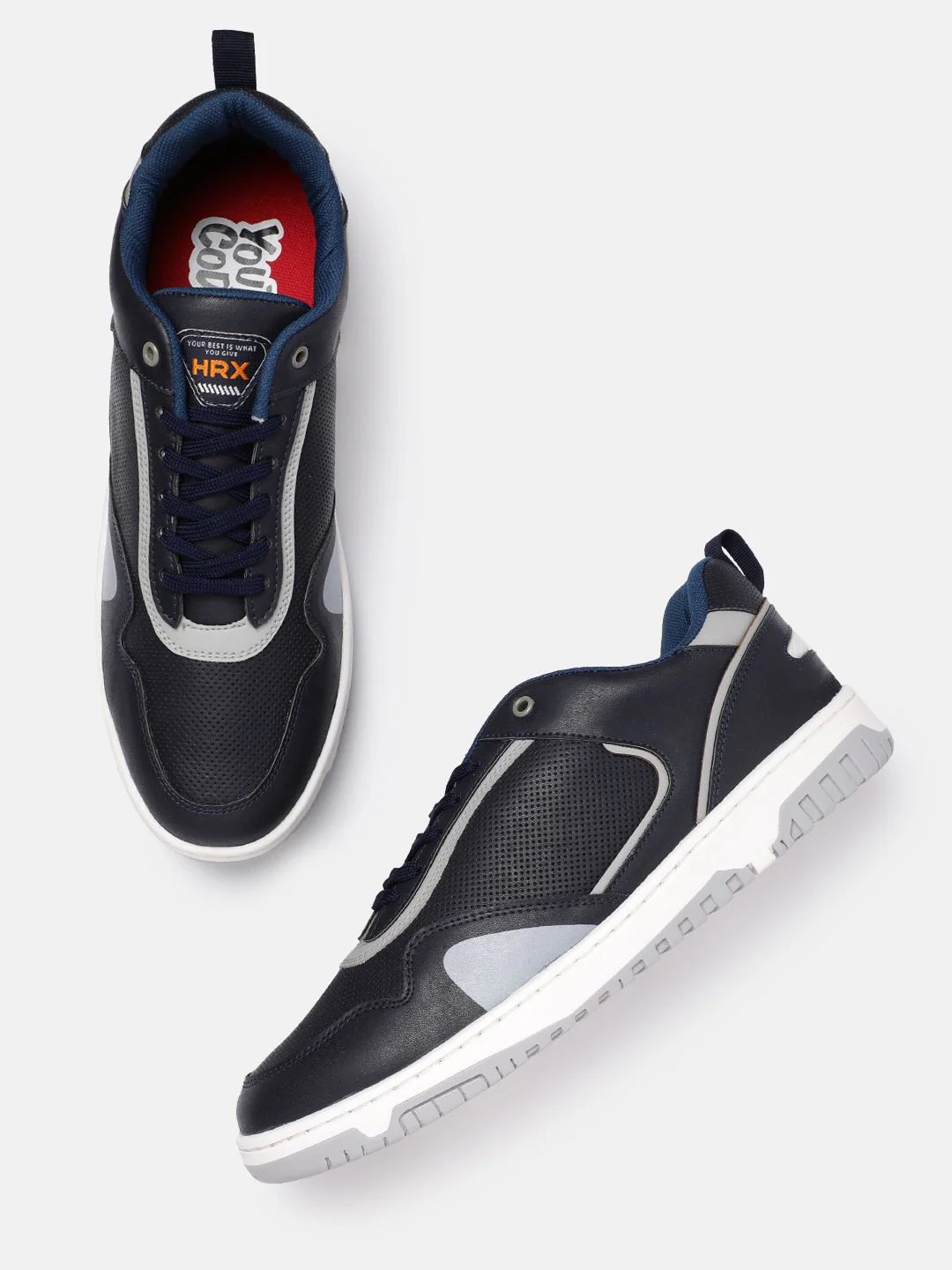 HRX by Hrithik Roshan Men Textured Sneakers - Image 2