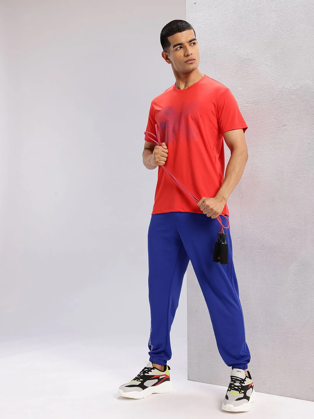 HRX by Hrithik Roshan Men Typography Print Detail Mid-Rise Rapid-Dry Training Joggers - Image 4