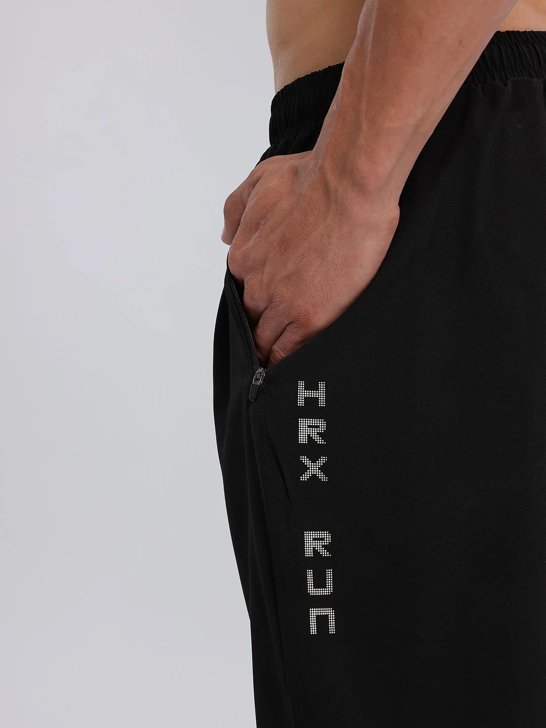 HRX by Hrithik Roshan Men Typography Print Panelled Mid-Rise Rapid-Dry Running Track Pants - Image 7