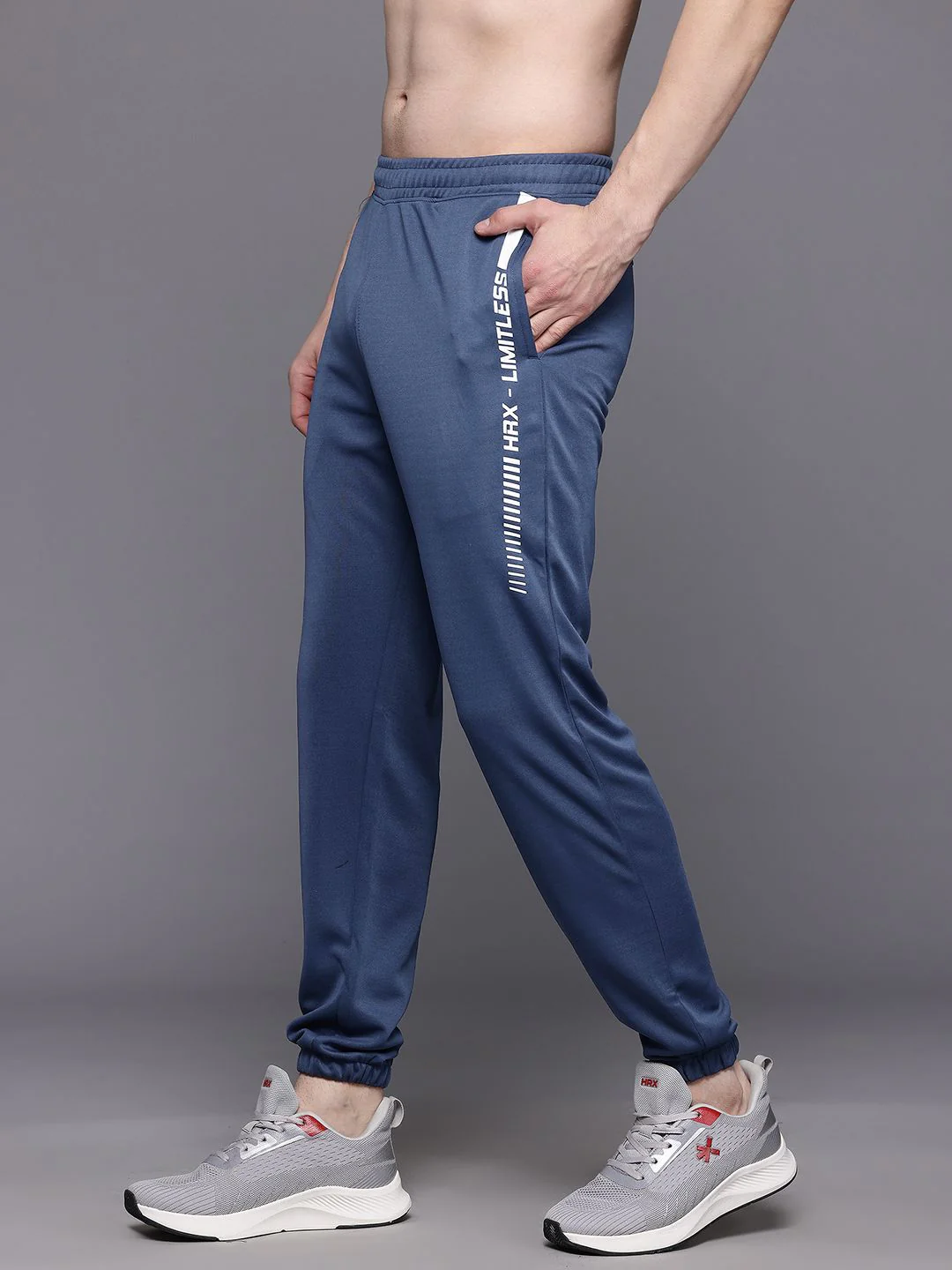 HRX by Hrithik Roshan Men Typography Printed Regular Fit Rapid-Dry Training Joggers - Image 2