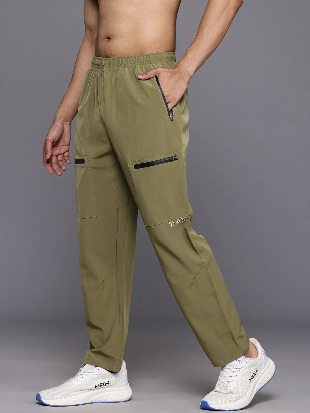 HRX by Hrithik Roshan Men Zip Detail Training Track Pants - Image 2