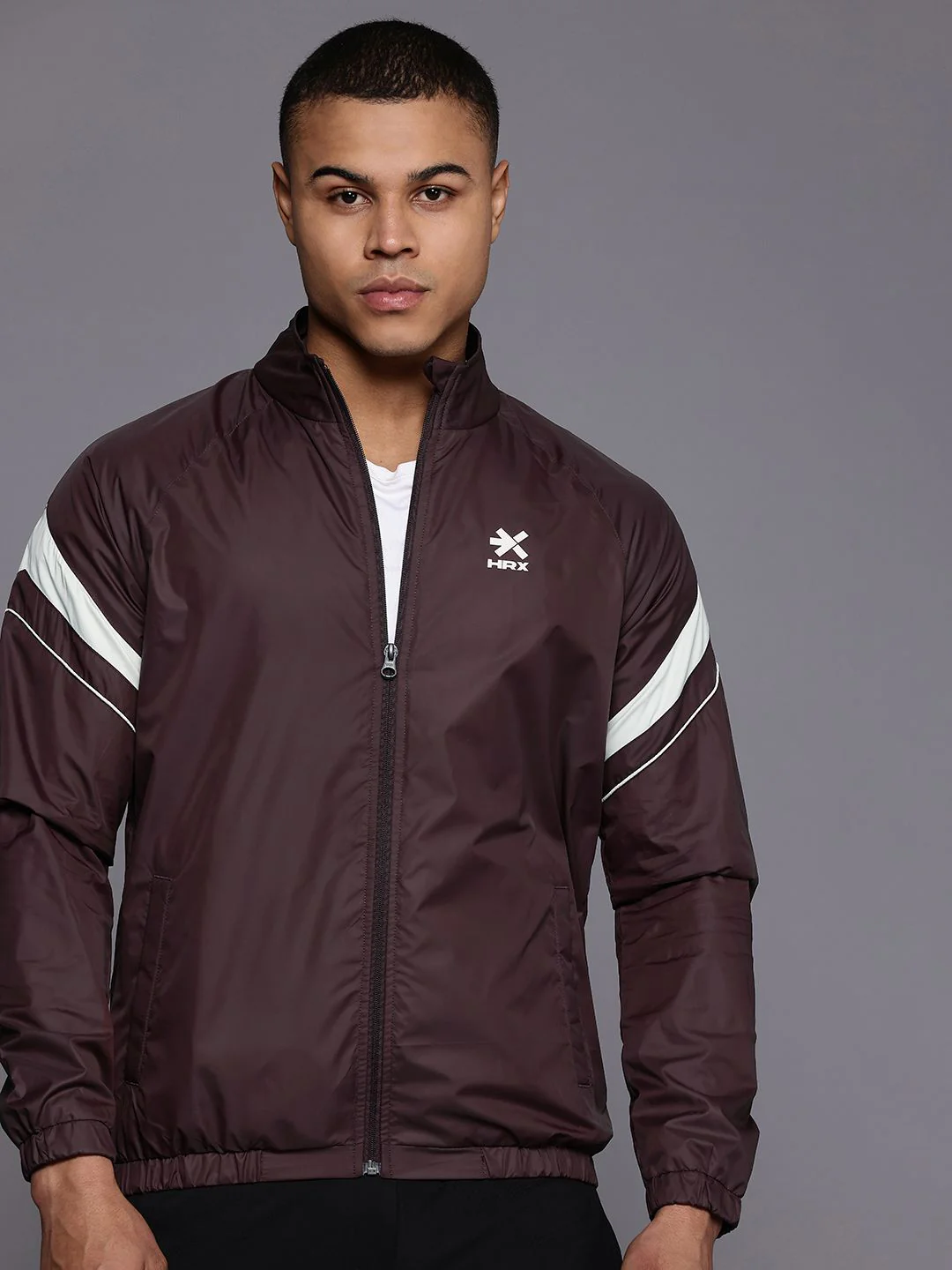 HRX by Hrithik Roshan Mock Collar Tailored Casual Jacket
