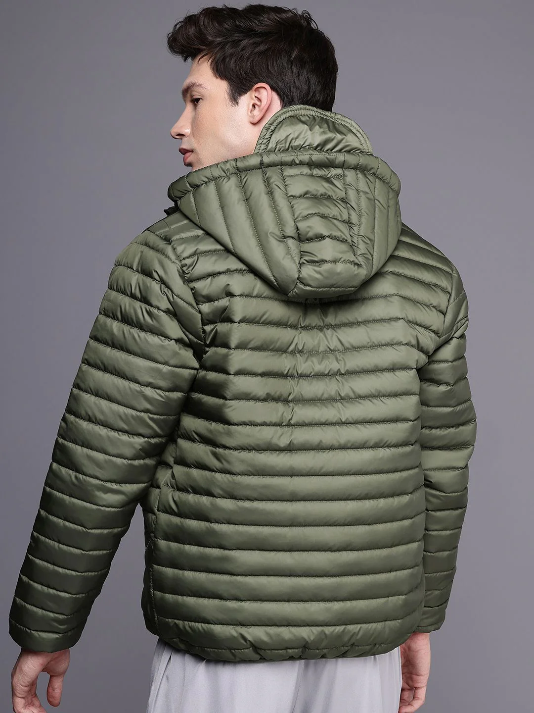 HRX by Hrithik Roshan Nature Therapy Rapid-Dry Antimicrobial Detachable Hood Padded Jacket - Image 5