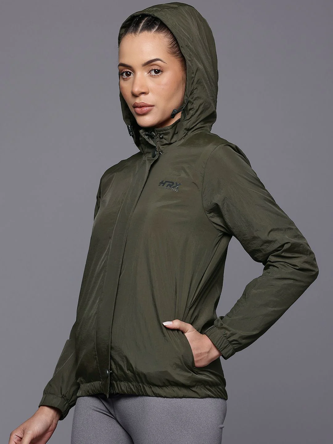 HRX by Hrithik Roshan Rapid-Dry Hooded Tailored Jacket - Image 5