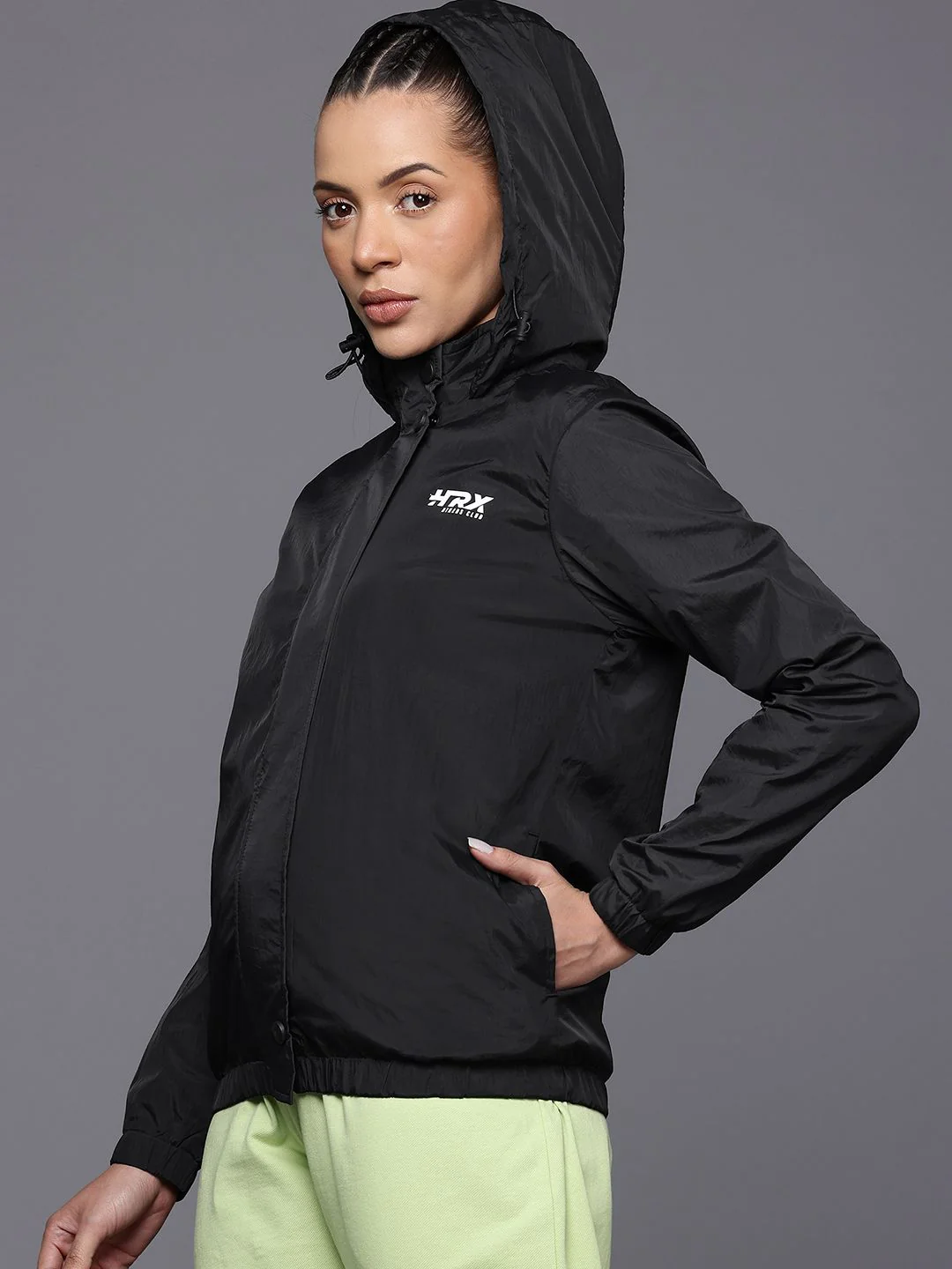 HRX by Hrithik Roshan Rapid-Dry Hooded Tailored Jacket - Image 3