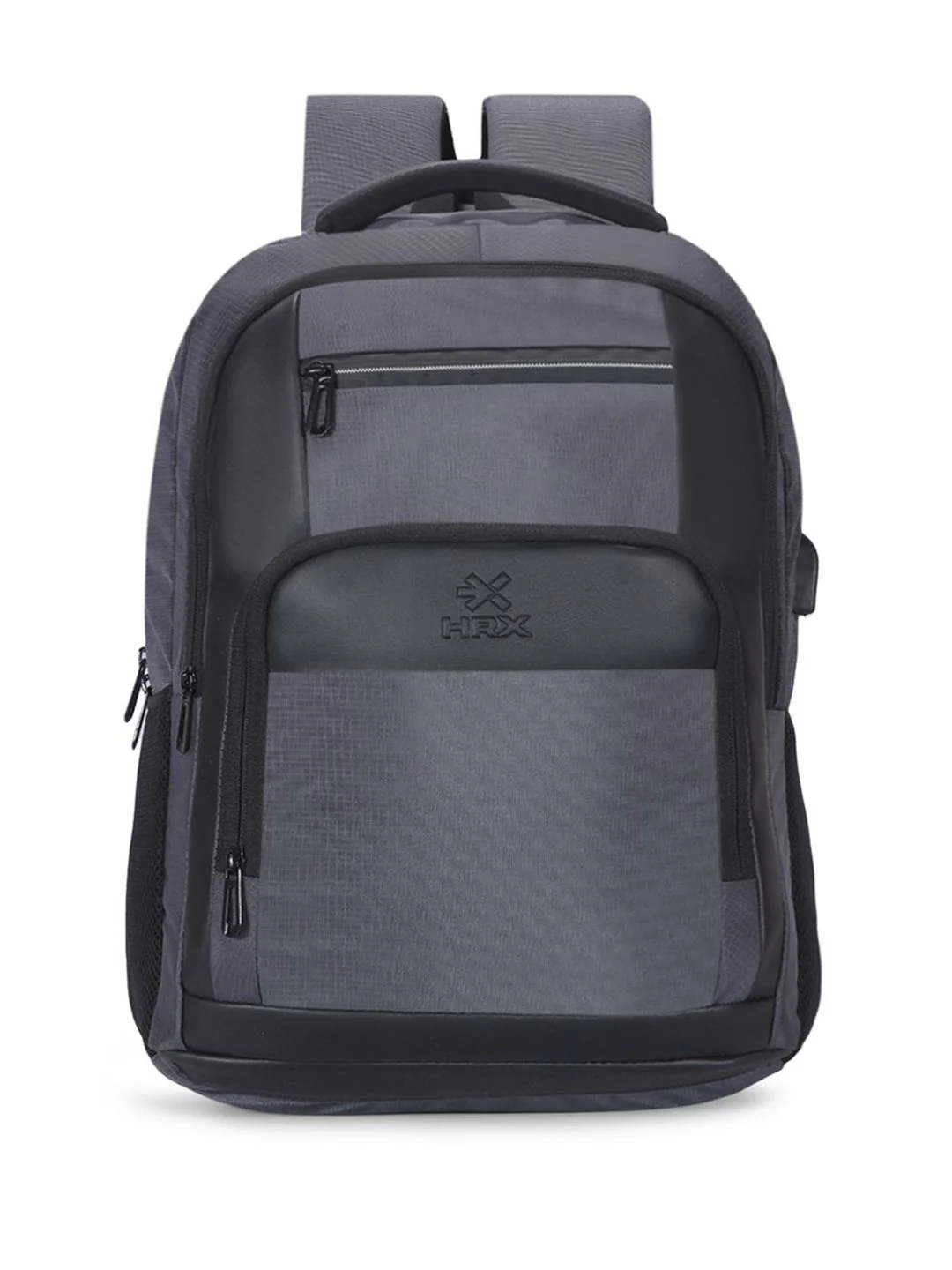 HRX by Hrithik Roshan Unisex Grey Backpack with Rain Cover & Reflective Strip - Image 2