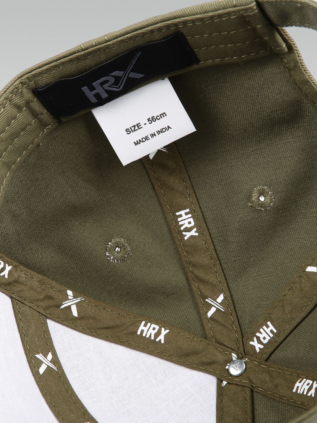 HRX by Hrithik Roshan Unisex Olive Green Cotton Baseball Cap - Image 7