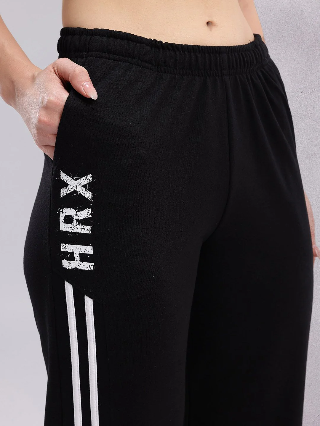 HRX by Hrithik Roshan Women Brand Logo Print Flared Fit Training Track Pants - Image 6