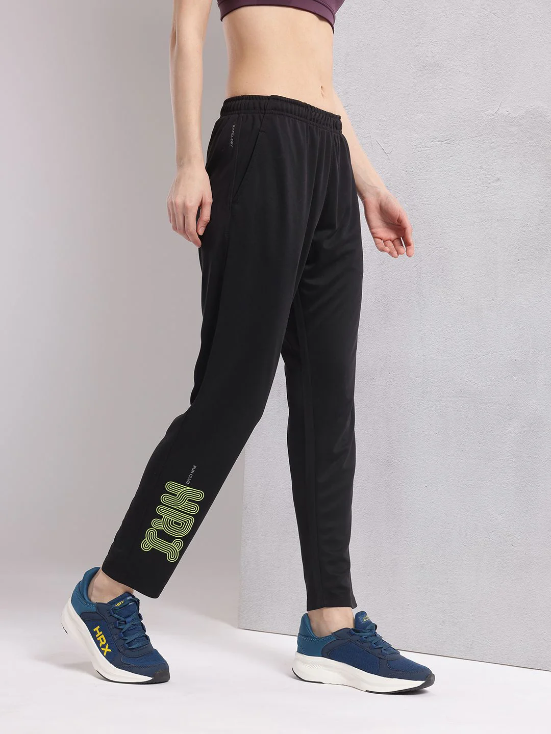 HRX by Hrithik Roshan Women Brand Logo Printed Rapid-Dry Running Track Pants - Image 3