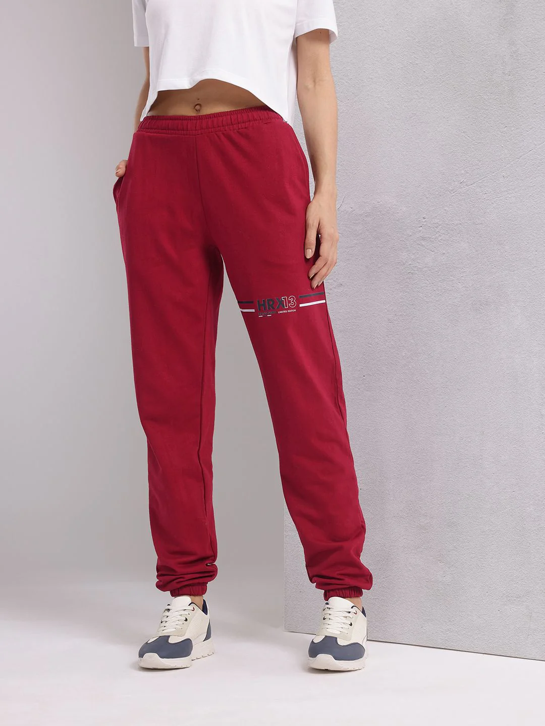 HRX by Hrithik Roshan Women Lifestyle Brand Logo Printed Joggers - Image 2