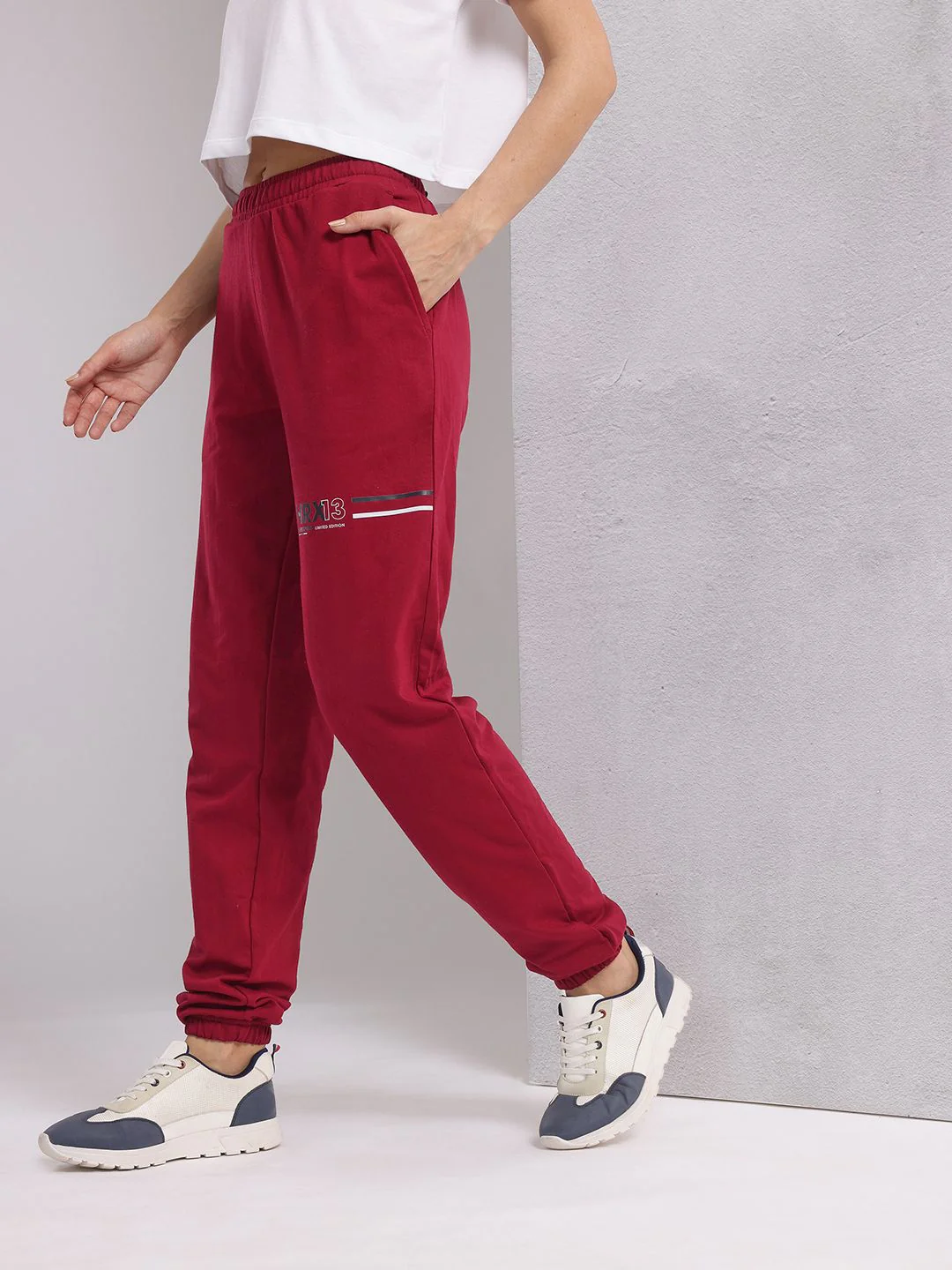 HRX by Hrithik Roshan Women Lifestyle Brand Logo Printed Joggers - Image 3