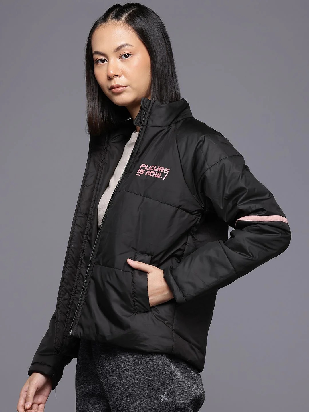 HRX by Hrithik Roshan Women Printed Padded Jacket - Image 3