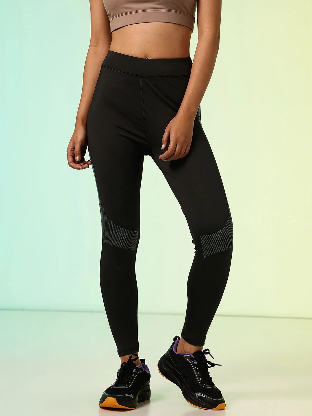 HRX by Hrithik Roshan Women Printed Rapid-Dry Training Tights - Image 2