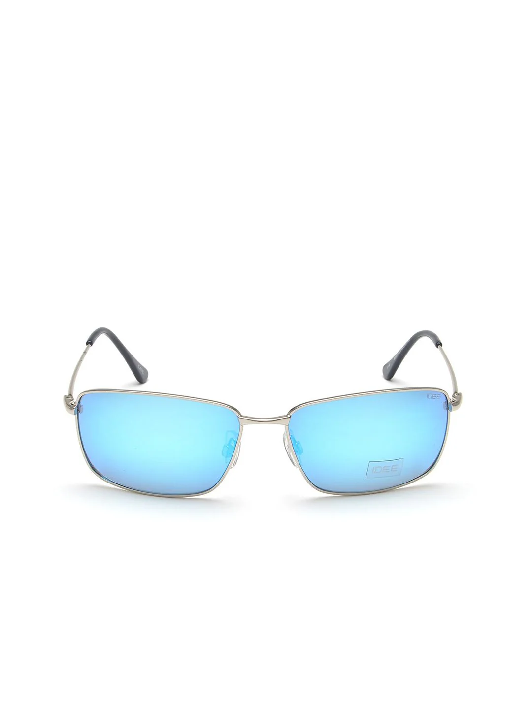 IDEE Men Blue Lens & Silver-Toned Polarised Rectangle Sunglasses IDS2610C4SG - Image 2
