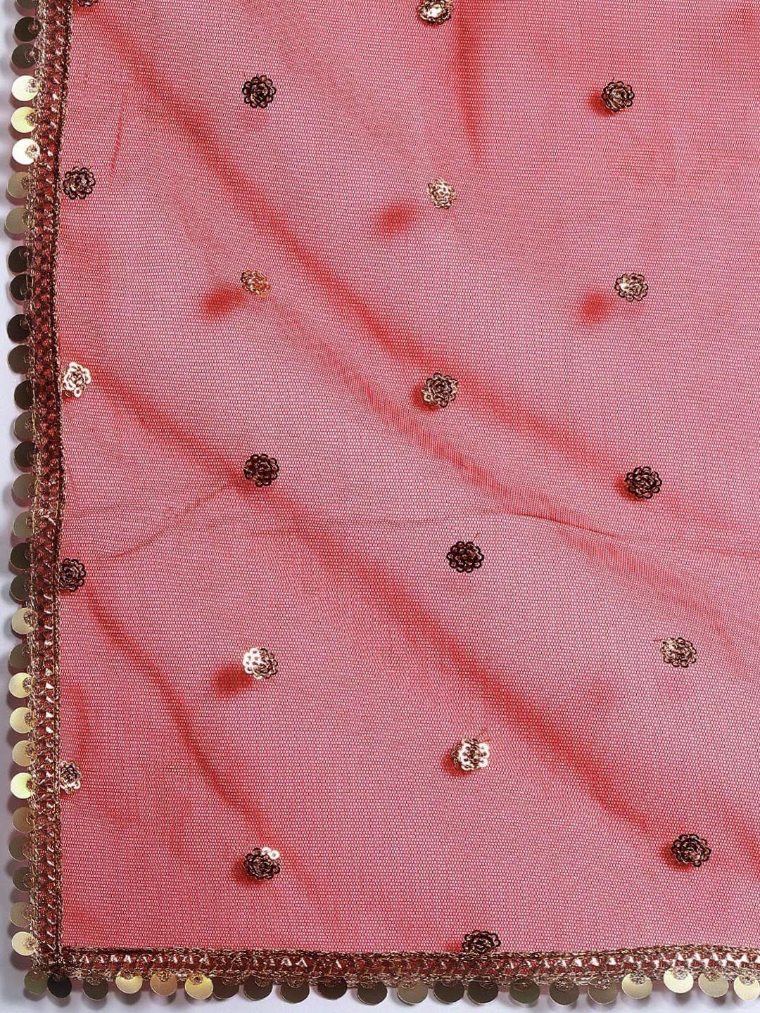 Indo Era Embroidered Sequinned Kurta With Trousers & Dupatta - Image 4
