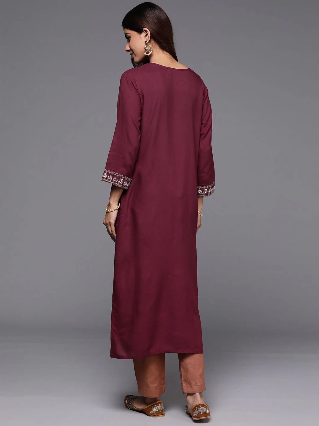 Indo Era Ethnic Motifs Embroidered Kurta - Image 4