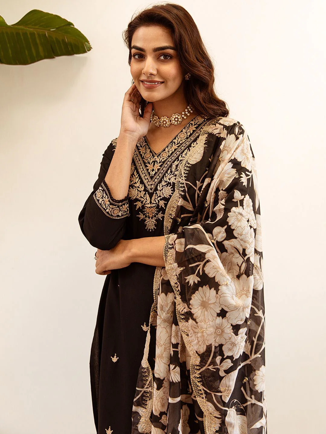 Indo Era Ethnic Motifs Embroidered Regular Thread Work Kurta with Salwar & Dupatta - Image 5