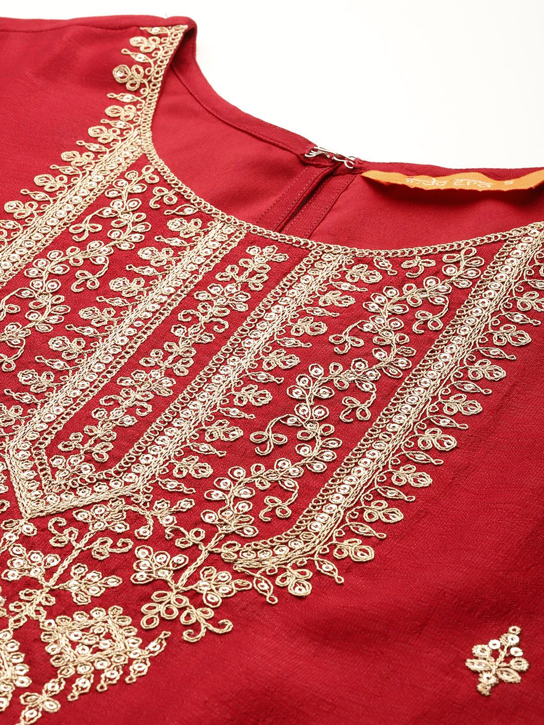 Indo Era Ethnic Motifs Embroidered Sequinned Kurta With Trousers & Dupatta - Image 2