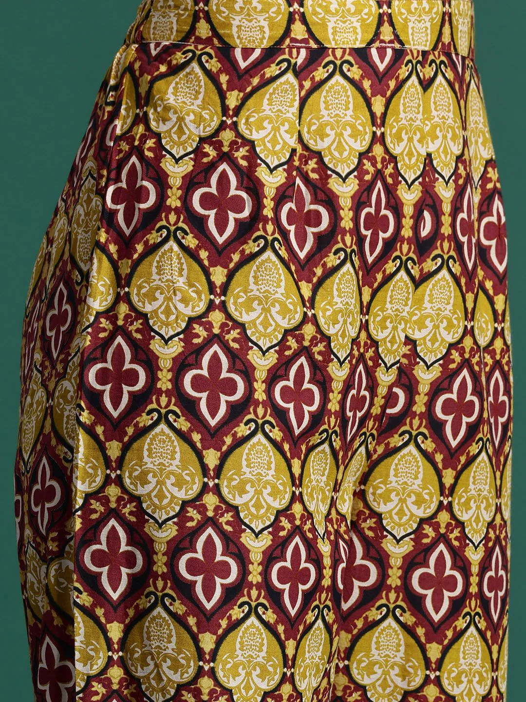 Indo Era Ethnic Motifs Printed Sequinned Pure Cotton Kurta With Trousers & Dupatta - Image 3