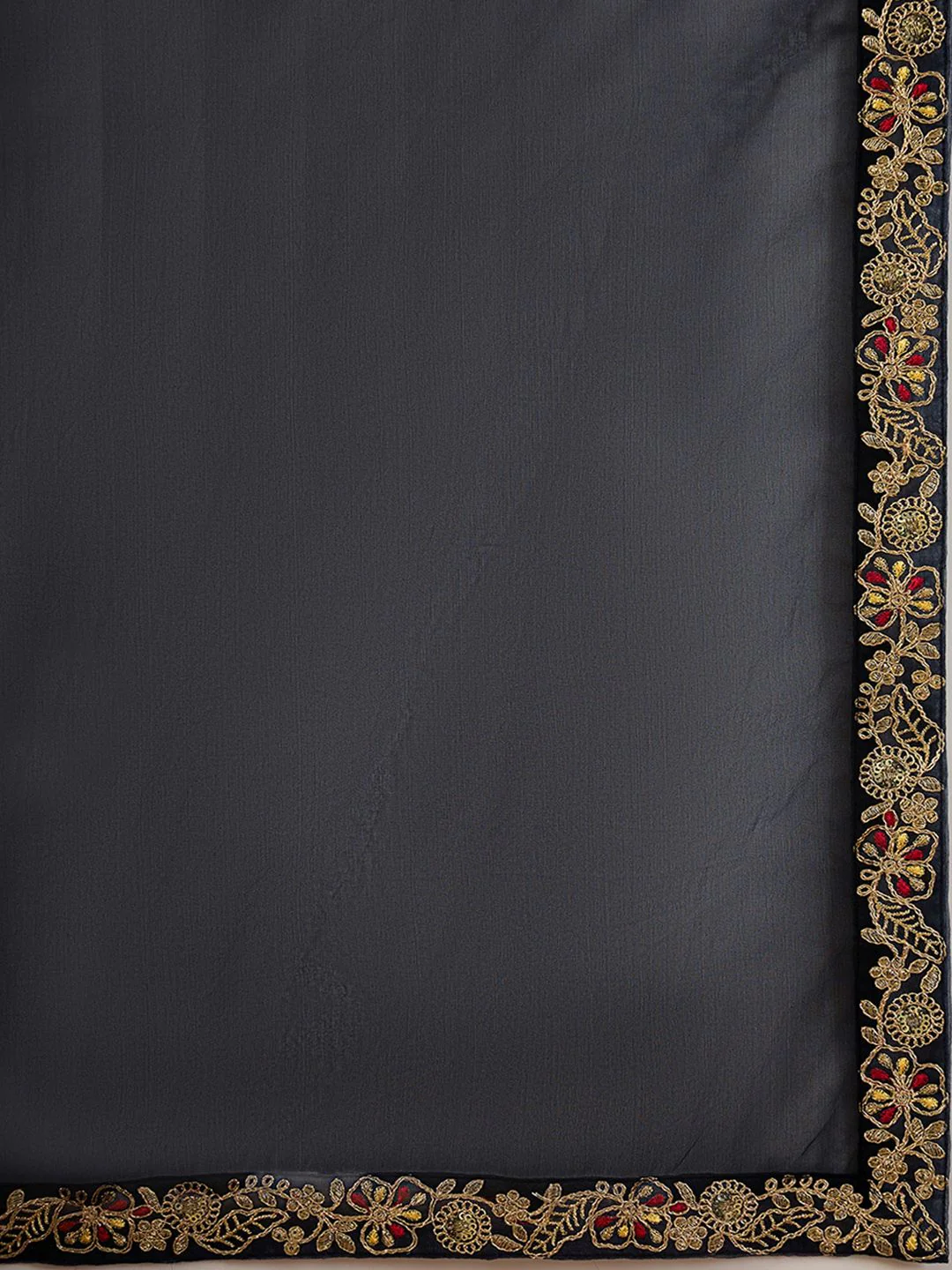 Indo Era Floral Embroidered Empire Liva Kurta with Trousers & Dupatta - Image 4