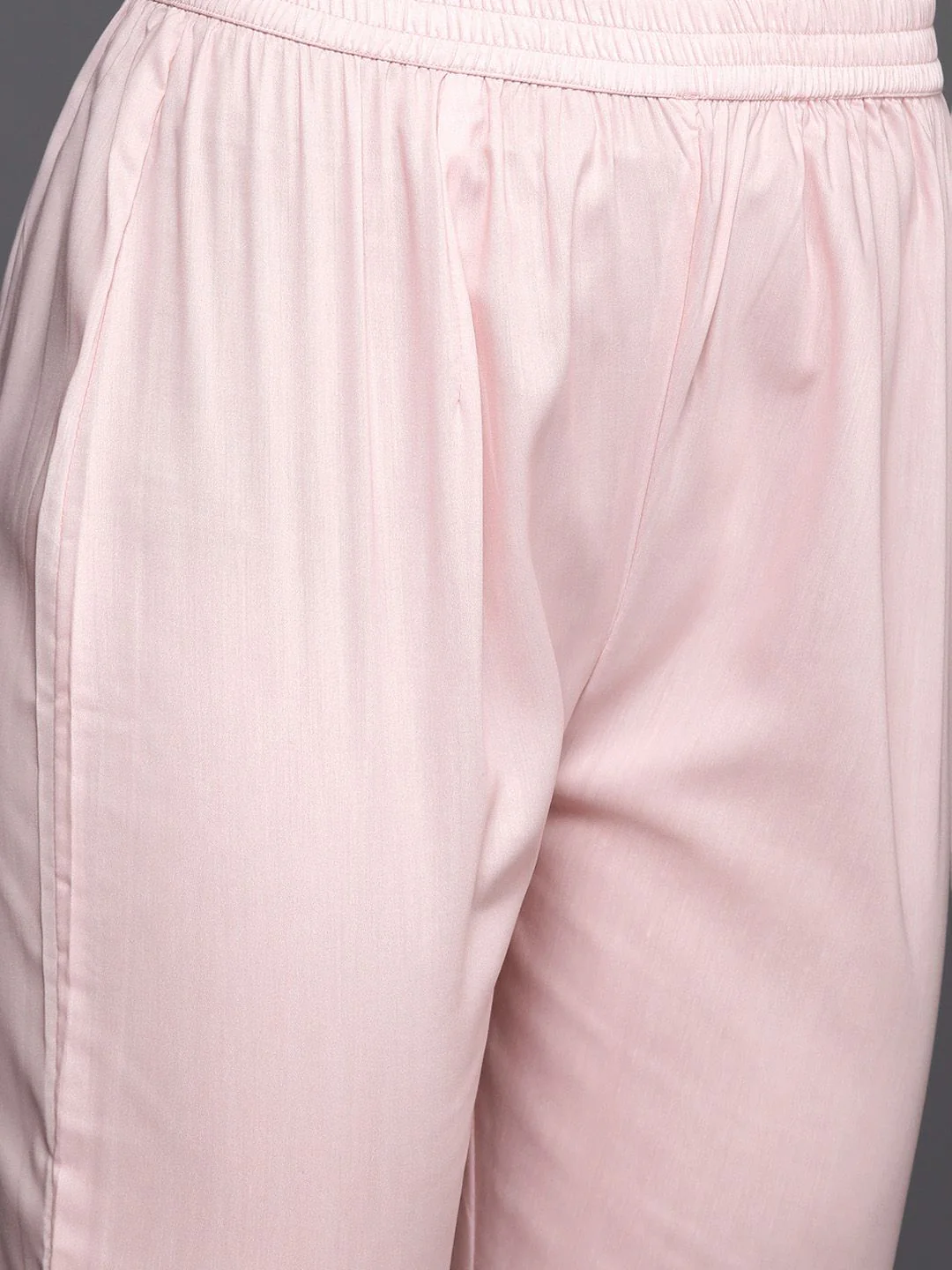 Indo Era Floral Embroidered Regular Thread Work Pure Cotton Kurta With Trousers & Dupatta - Image 3