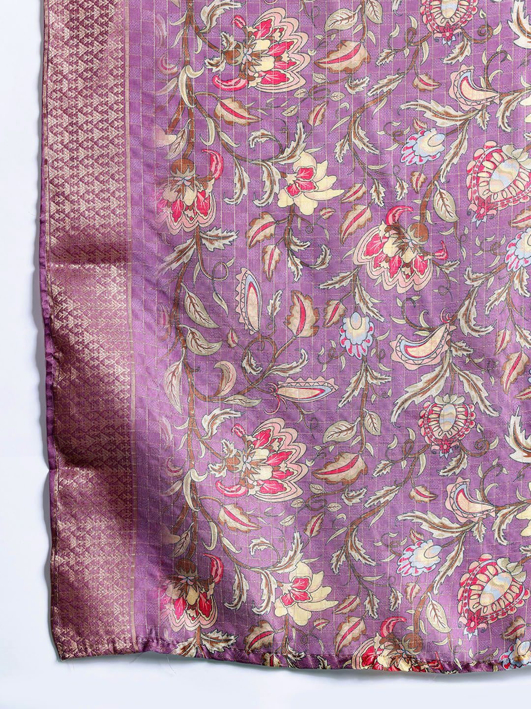 Indo Era Floral Embroidered Thread Work Kurta with Trousers & With Dupatta - Image 5