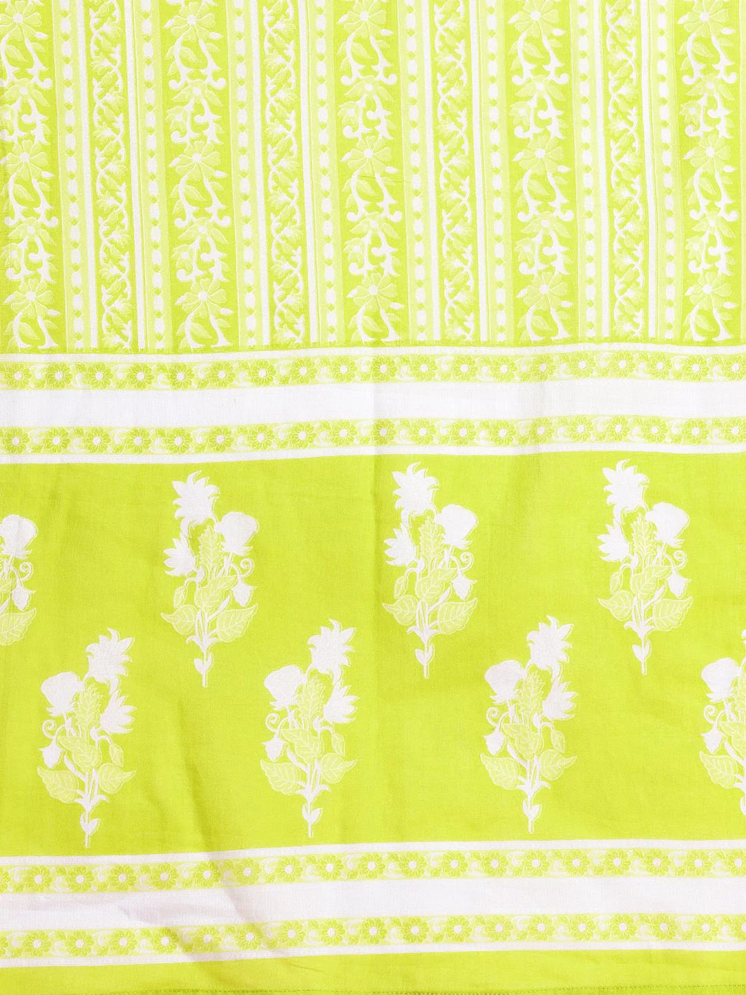 Indo Era Floral Printed Thread Work Pure Cotton Kurta With Trousers & Dupatta - Image 5