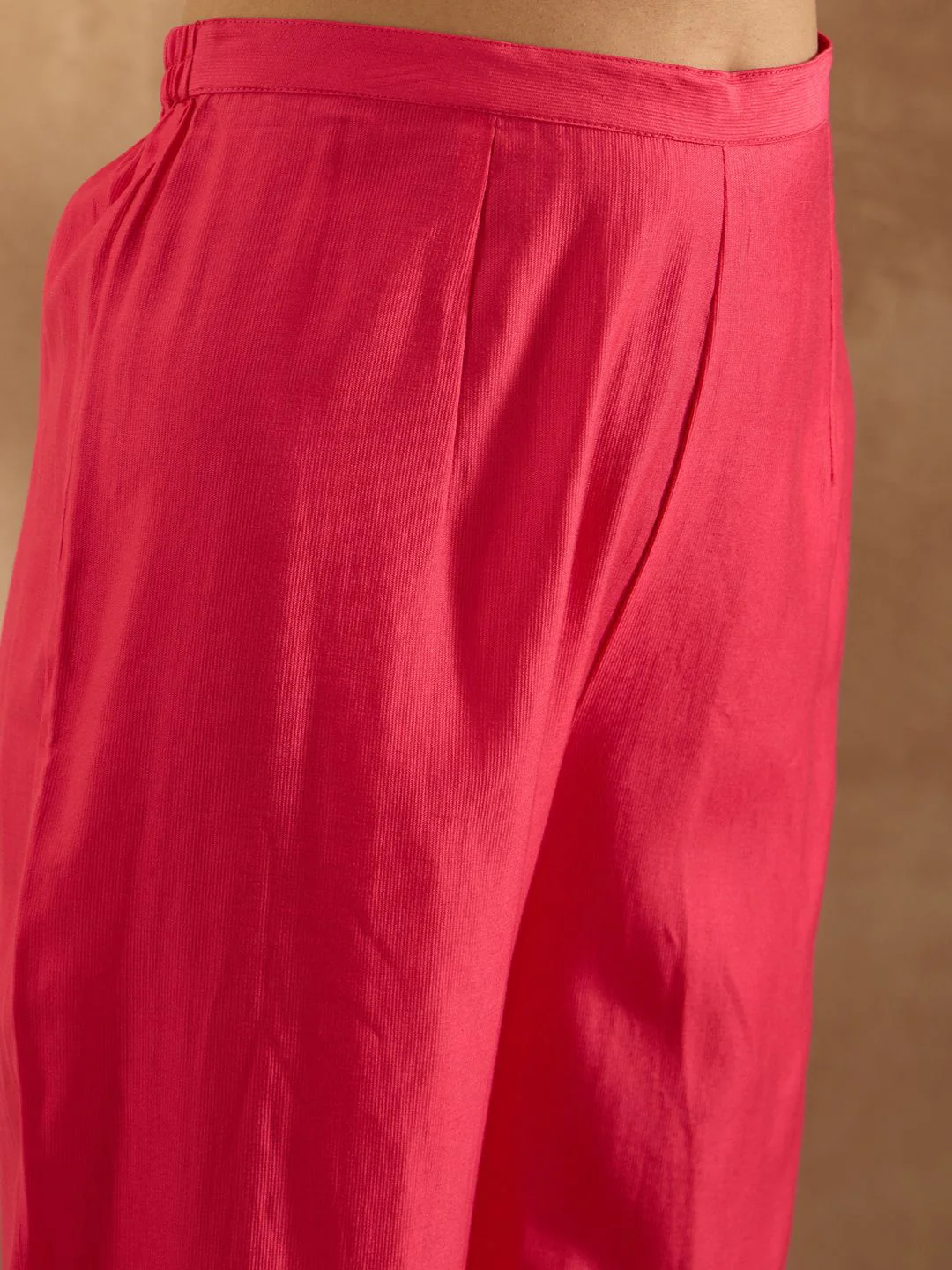 Indo Era Women Floral Embroidered Empire Thread Work Liva Kurta with Trousers - Image 3