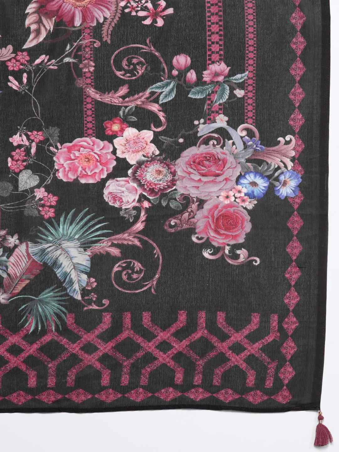 Indo Era Women Floral Embroidered Regular Thread Work Kurta with Trousers & Dupatta - Image 5