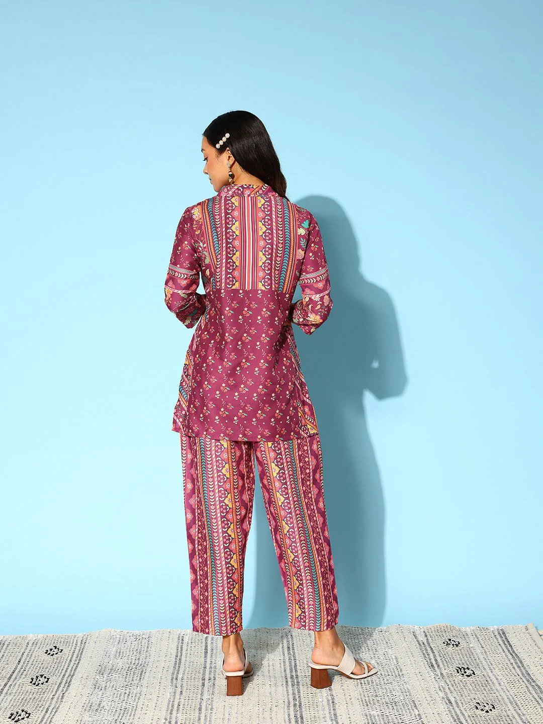 Indo Era Women Floral Printed Co-Ords Set - Image 4