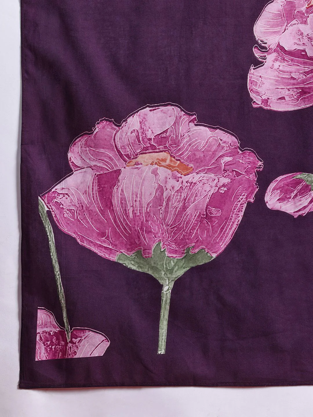 Indo Era Women Floral Printed Pure Cotton Kurta with Trousers & With Dupatta - Image 5