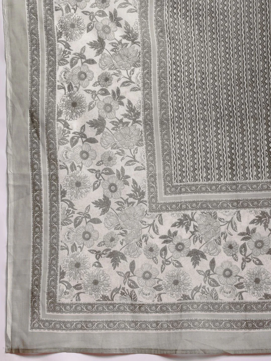 Indo Era Women Floral Printed Pure Cotton Kurta with Trousers & With Dupatta - Image 5