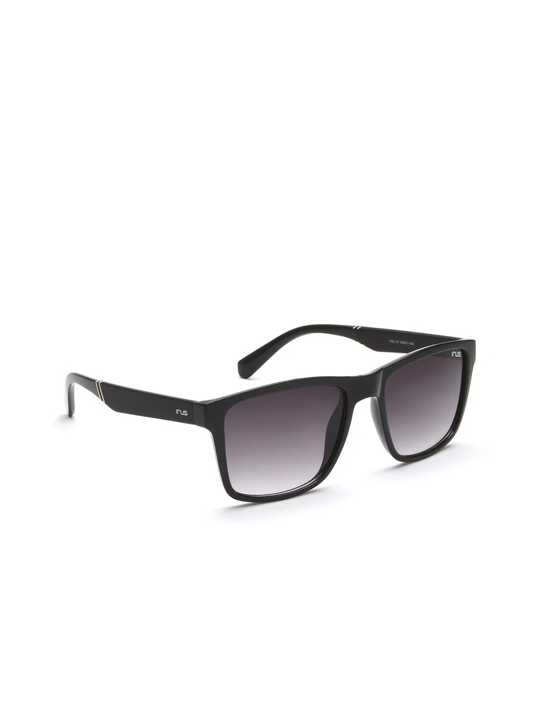IRUS by IDEE Unisex Grey Lens & Black Square Sunglasses with UV Protected Lens - Image 2