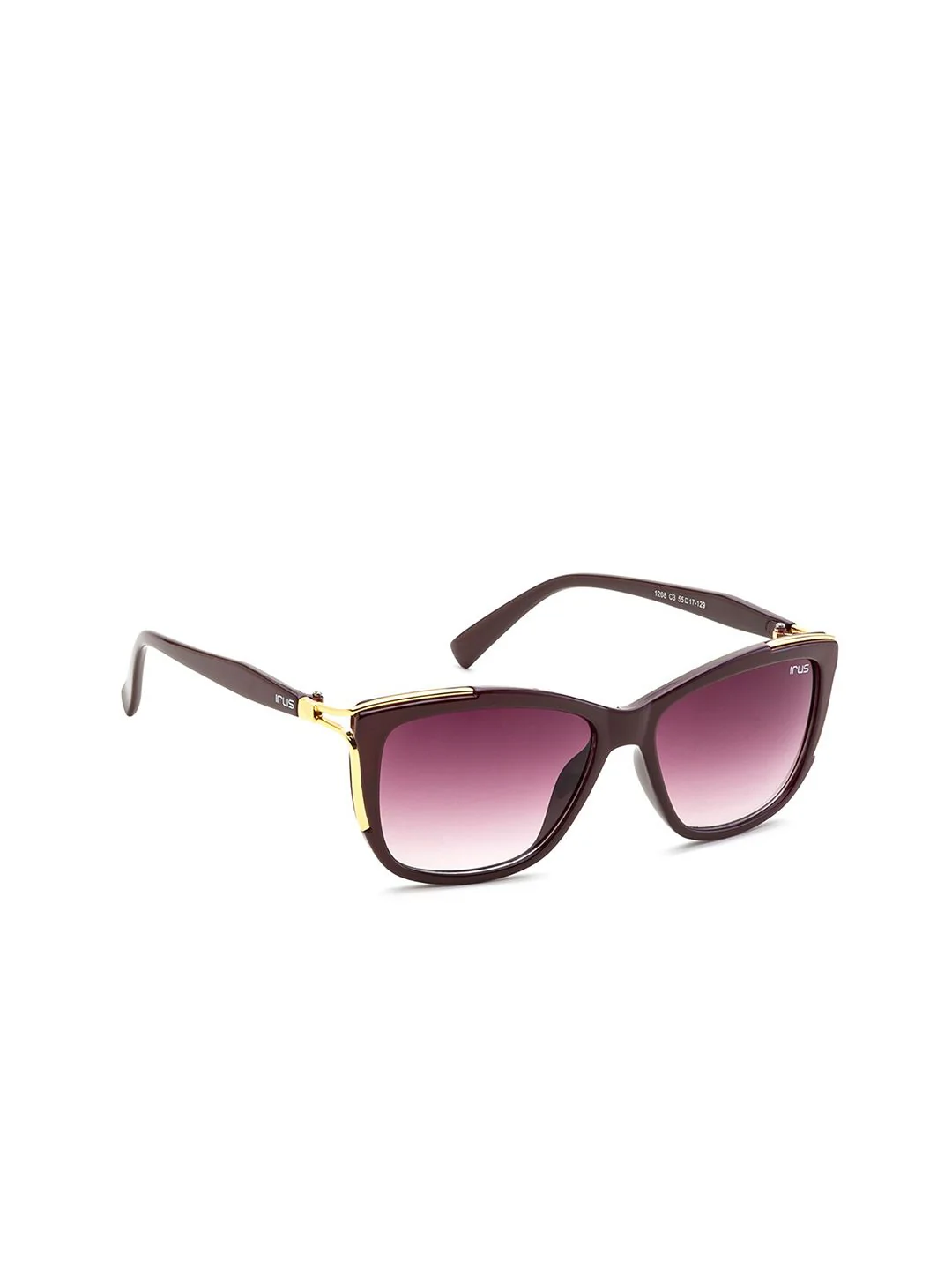 IRUS by IDEE Women Square Sunglasses with UV Protected Lens IRS1208C3SG