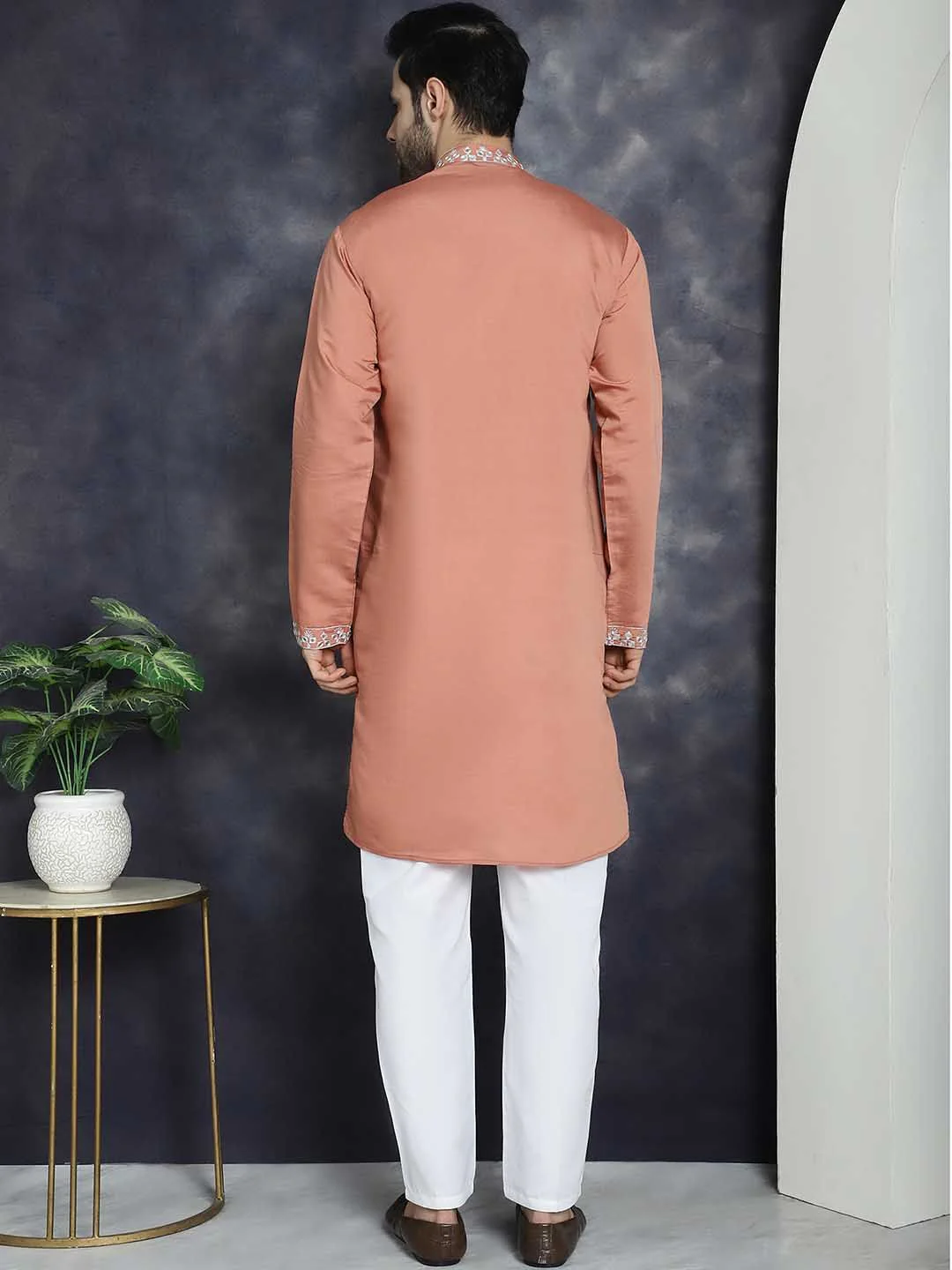 Jompers Embroidered Regular Mirror Work Kurta with Pyjamas - Image 3