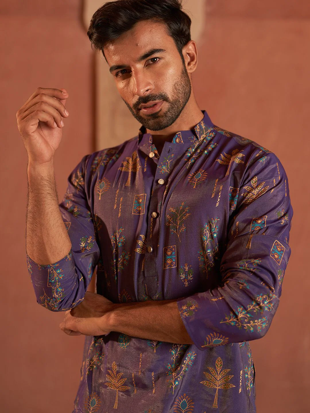 Jompers Men Floral Printed Floral Kurta