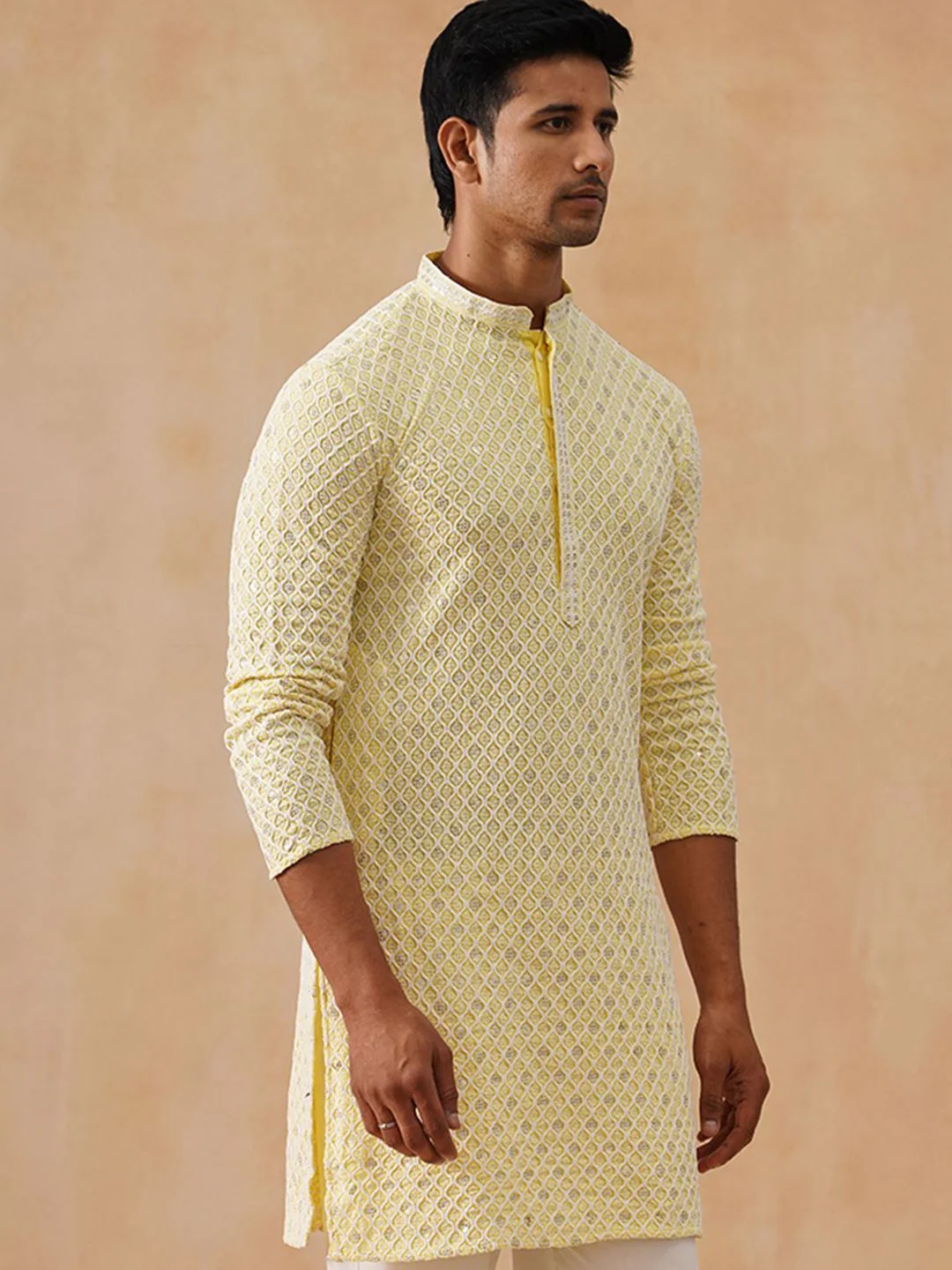 Jompers Men Geometric Printed Festive Pure Cotton Straight Kurta - Image 5