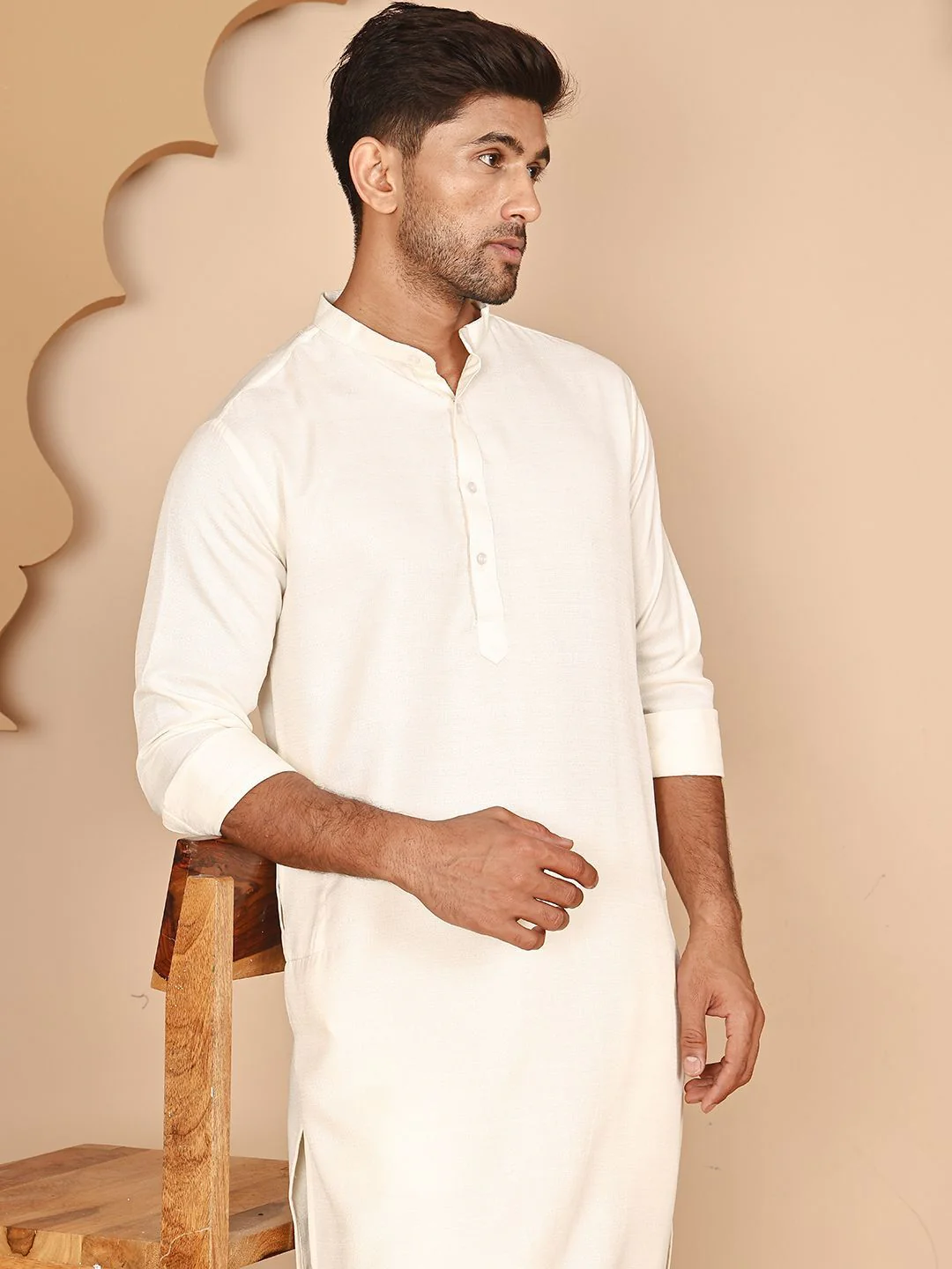 Jompers Men Solid Kurta with Pyjama - Image 7