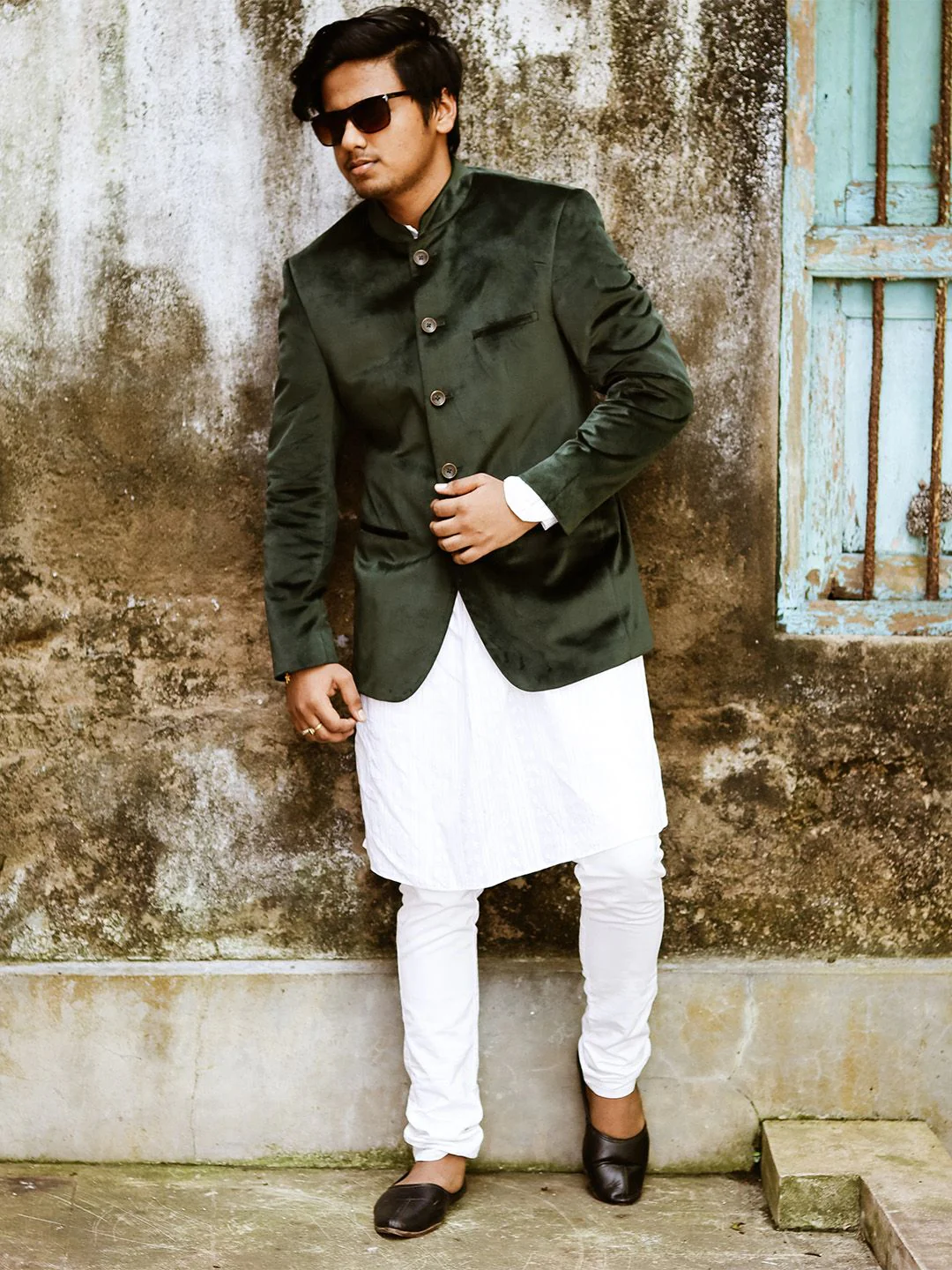 Jompers Men White Solid Kurta with Pyjamas - Image 6